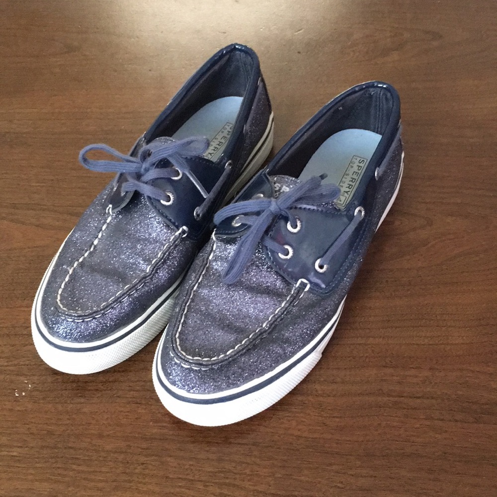 Sperrys - navy glitter